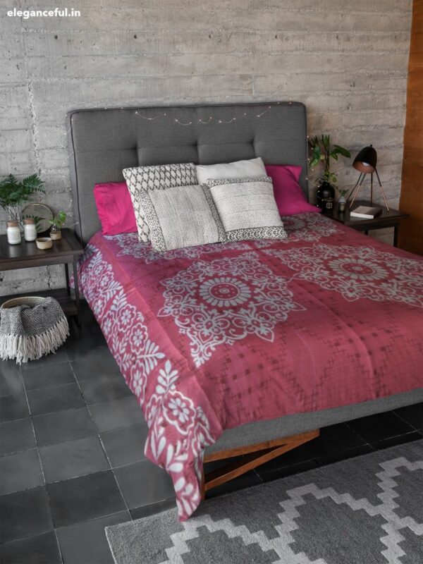 Eleganceful Luxurious Bed Sheet for Single Bed 100% Pure Cotton Soft Fabric, Elegant Design